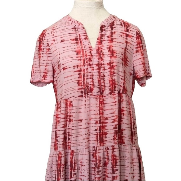 Beach Lunch Lounge Sz XS Dye Boho Western Tiered CottageCore Dress - Picture 5 of 10